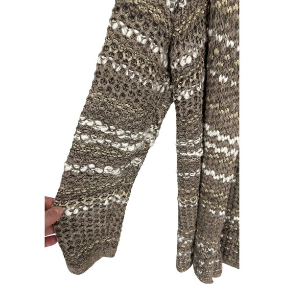 Lane Bryant Open Front Cardigan Sweater With White & Gold Accents Size 14/16 - Picture 3 of 11